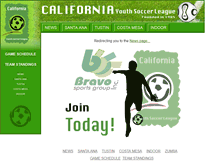 Tablet Screenshot of calyouthsoccer.com